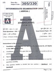 Bihar Board 12th English Guess Question 2026
