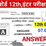 Bihar Board 12th English Answer Key 2026