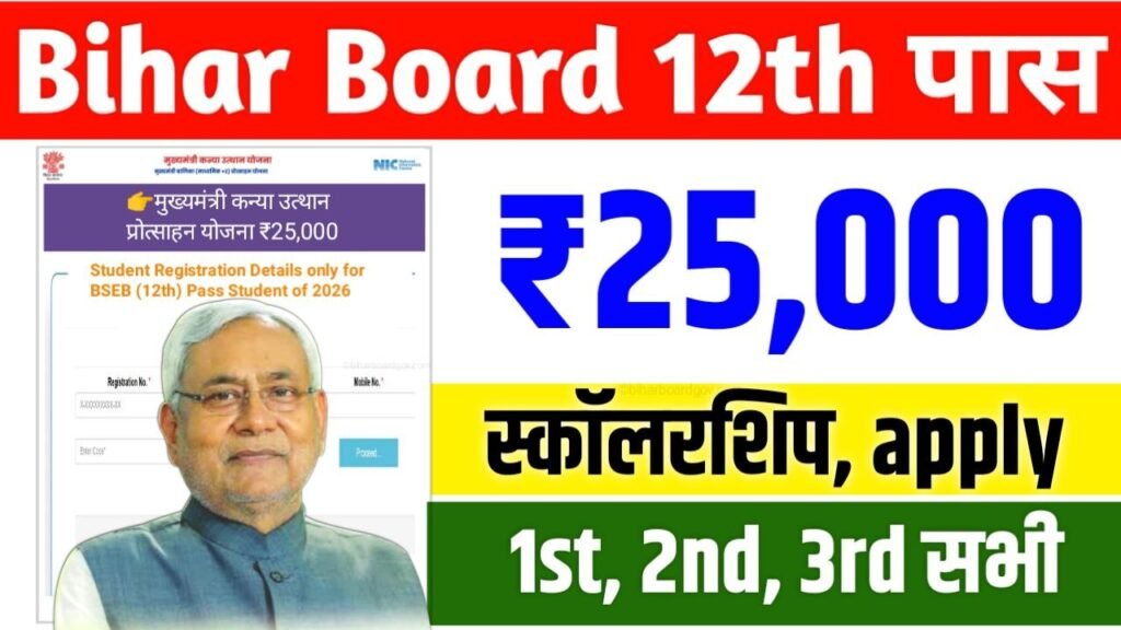 Bihar Board 12th Scholarship 2026 Apply Link
