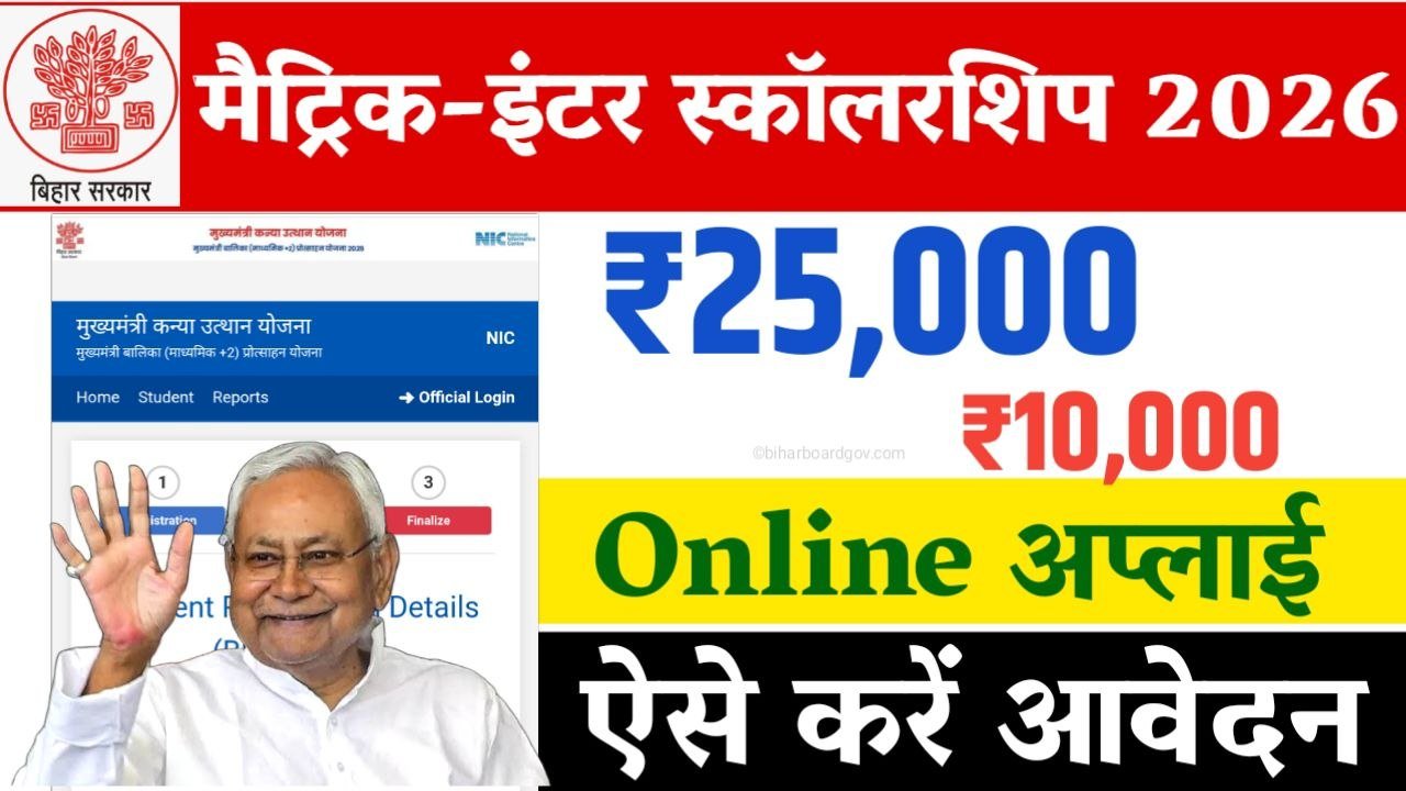 Bihar Board 10th 12th Scholarship Apply 2026